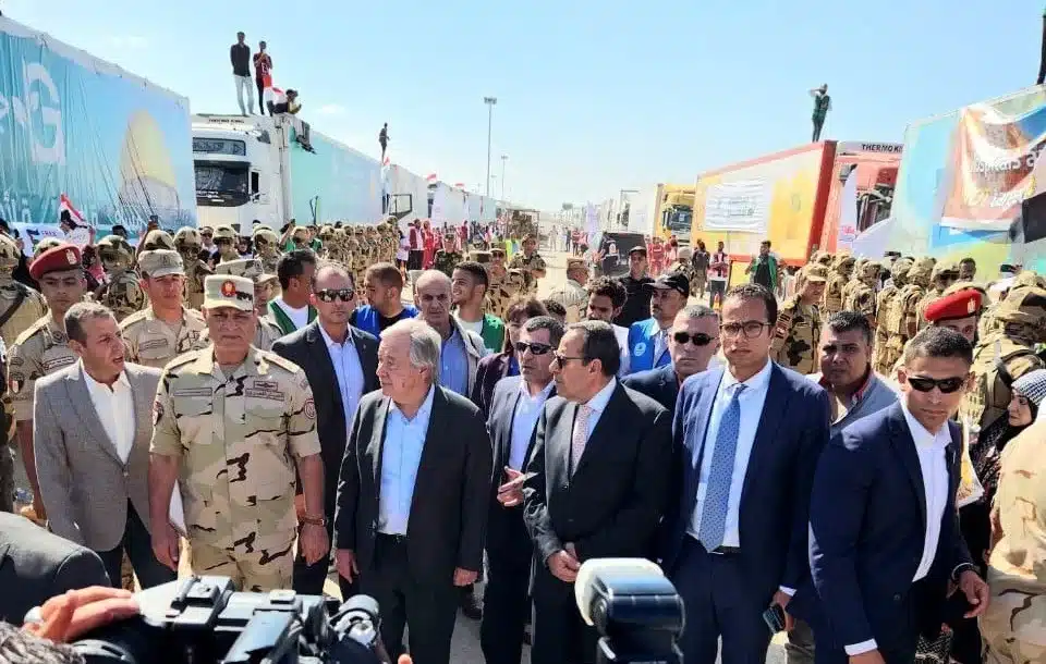 António Guterres at Rafah Border