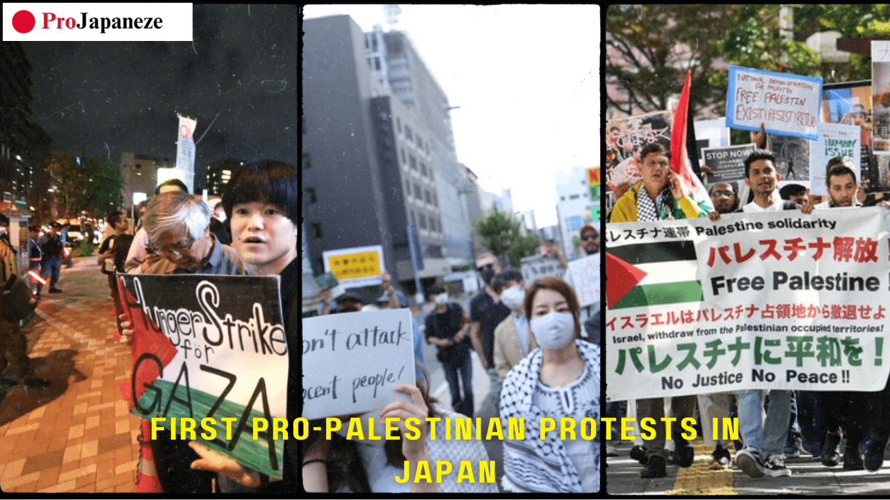 first Pro-Palestinian protests in Japan