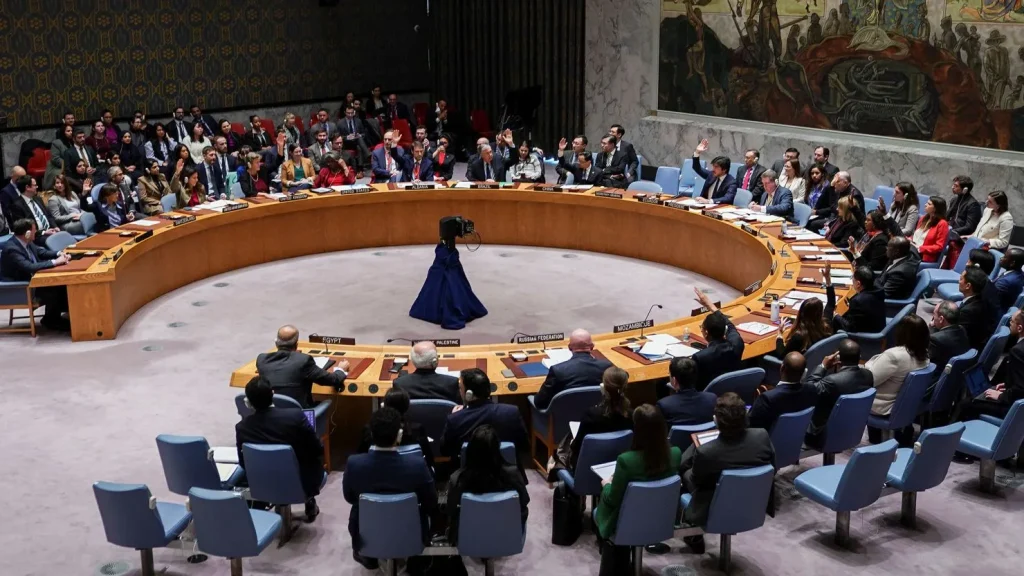 Members of the UN Security Council vote